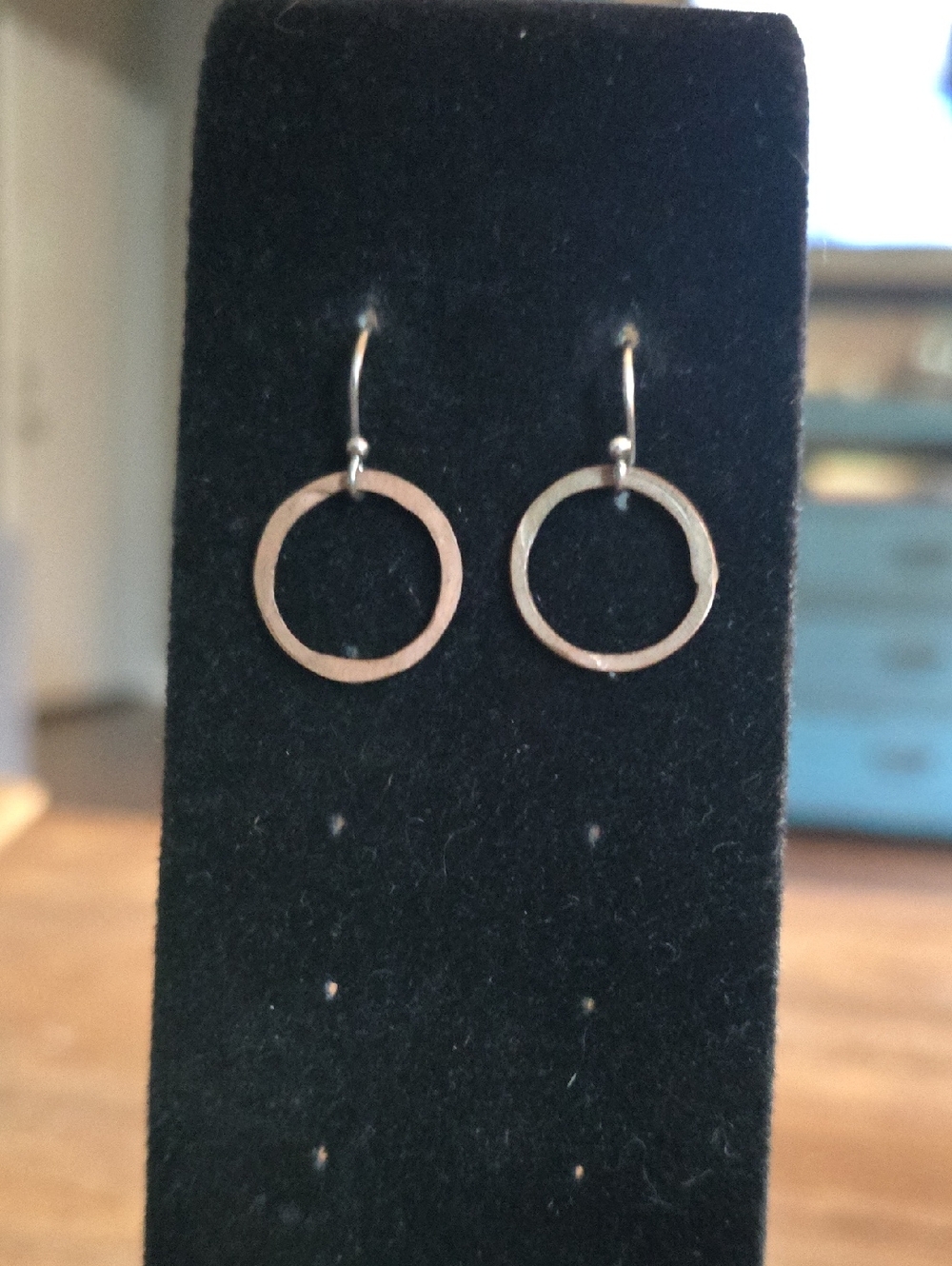 Minimalist Silver Circle Dangle Earrings - Women's Jewelry